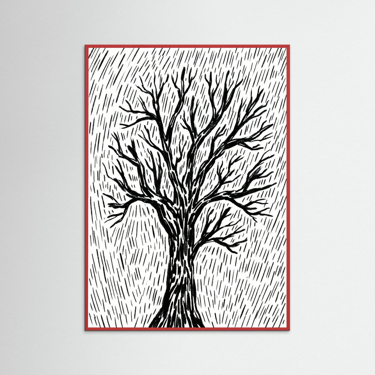 Red Wood Rainy Day Stroll