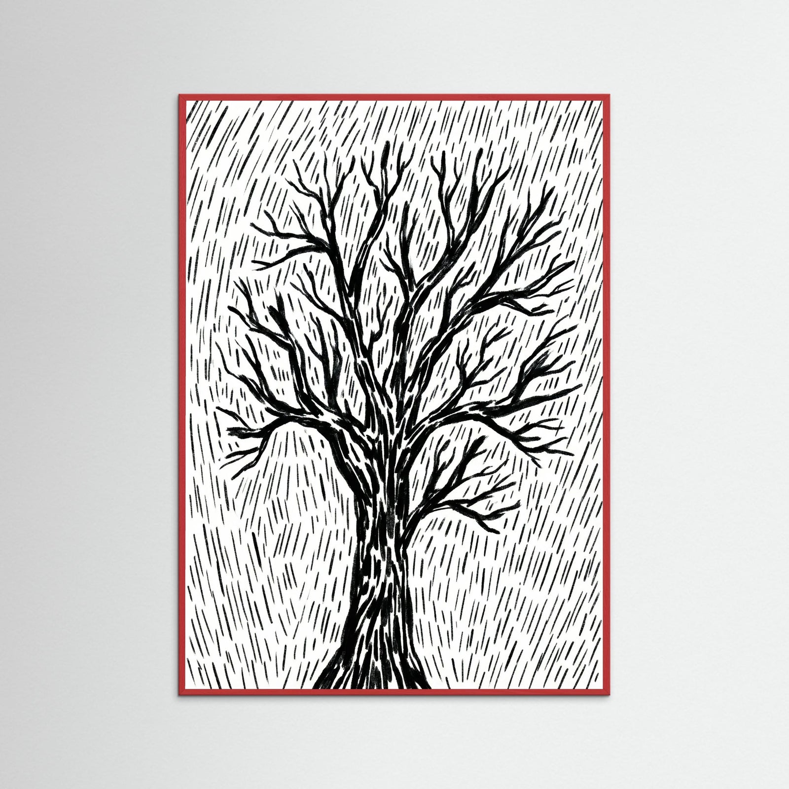 Red Wood Rainy Day Stroll