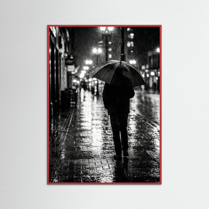 Red Wood Rainy Metropolis