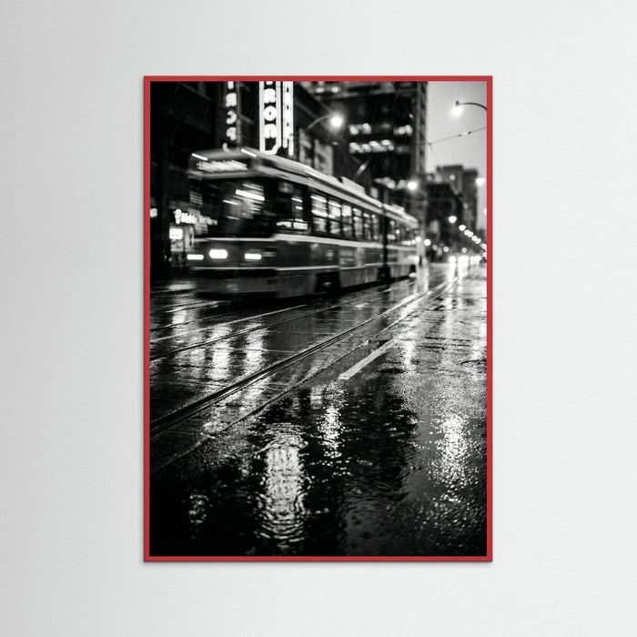 Red Wood Rainy Night Drive