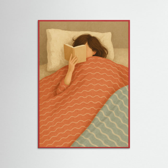 Red Wood Reading in Bed