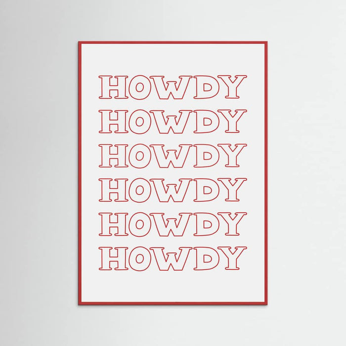 Red Howdy Poster – poster and art print