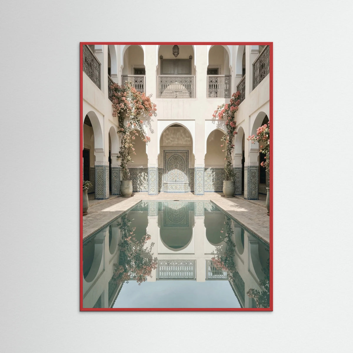 Red Wood Reflected Palms Vista