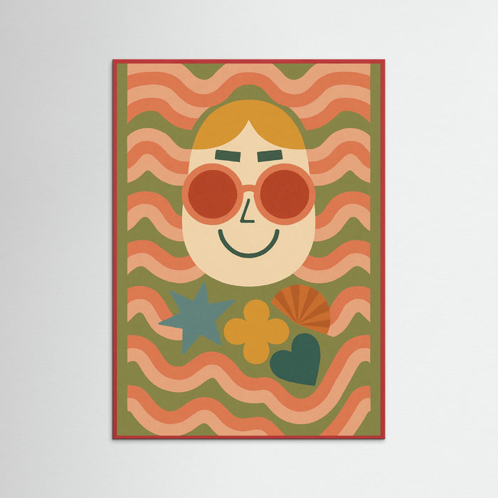 Red Wood Retro Chic