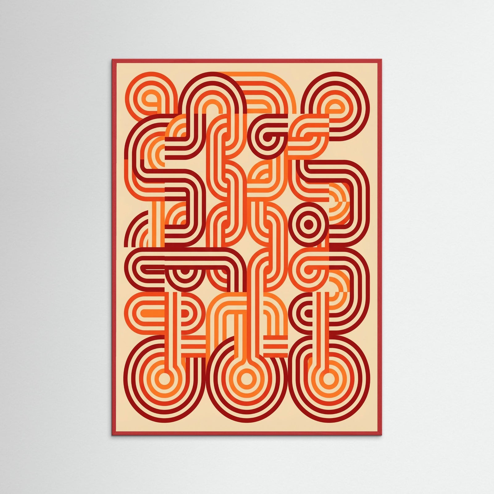 Red Wood Retro Curves