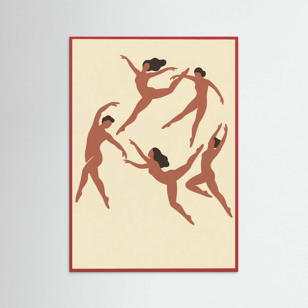 Red Wood Rhythmic Human Forms