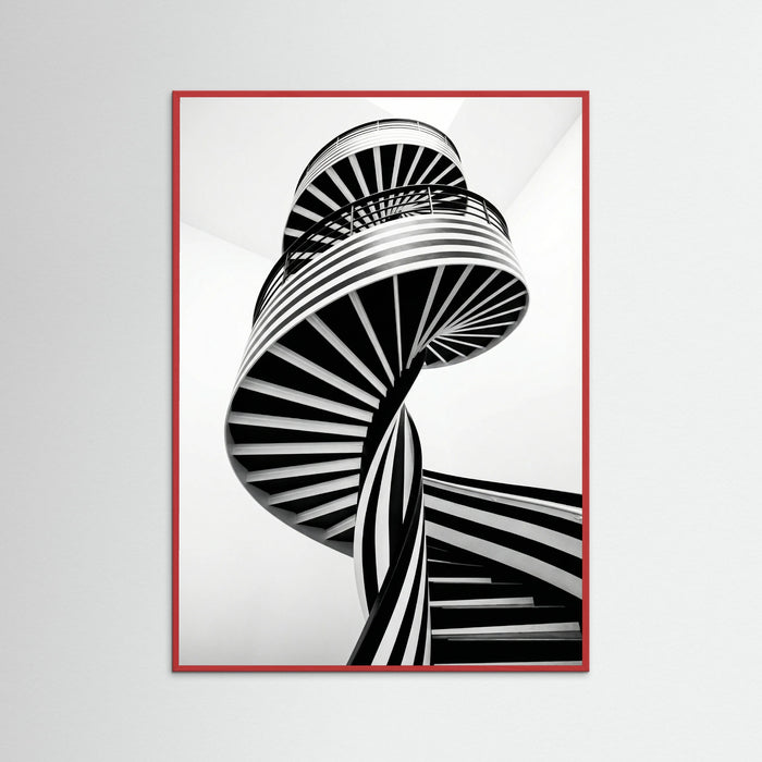 Red Wood Rhythmic Stripes