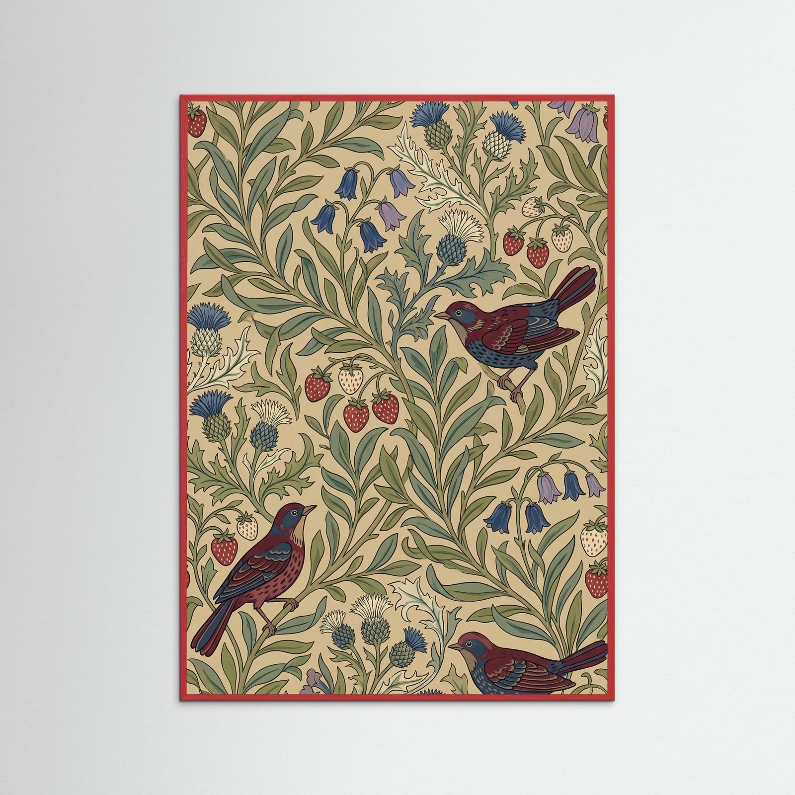 Red Wood Rose Carnation Bloom