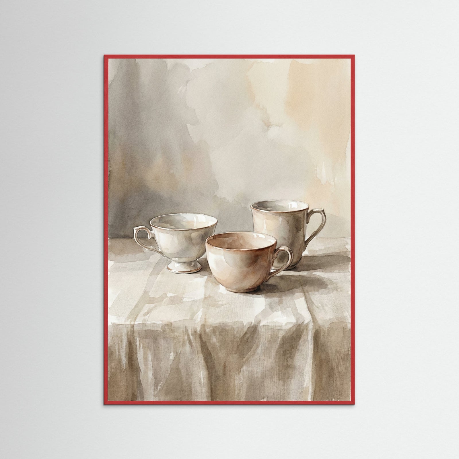 Red Wood Rustic Earthenware Jug