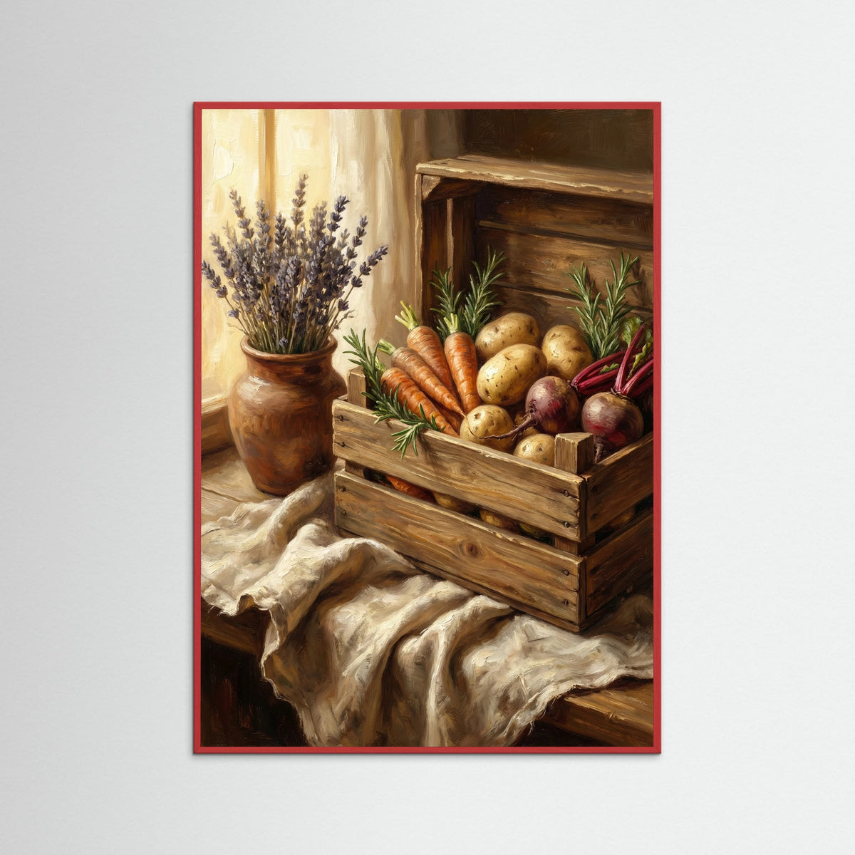 Red Wood Rustic Harvest Table