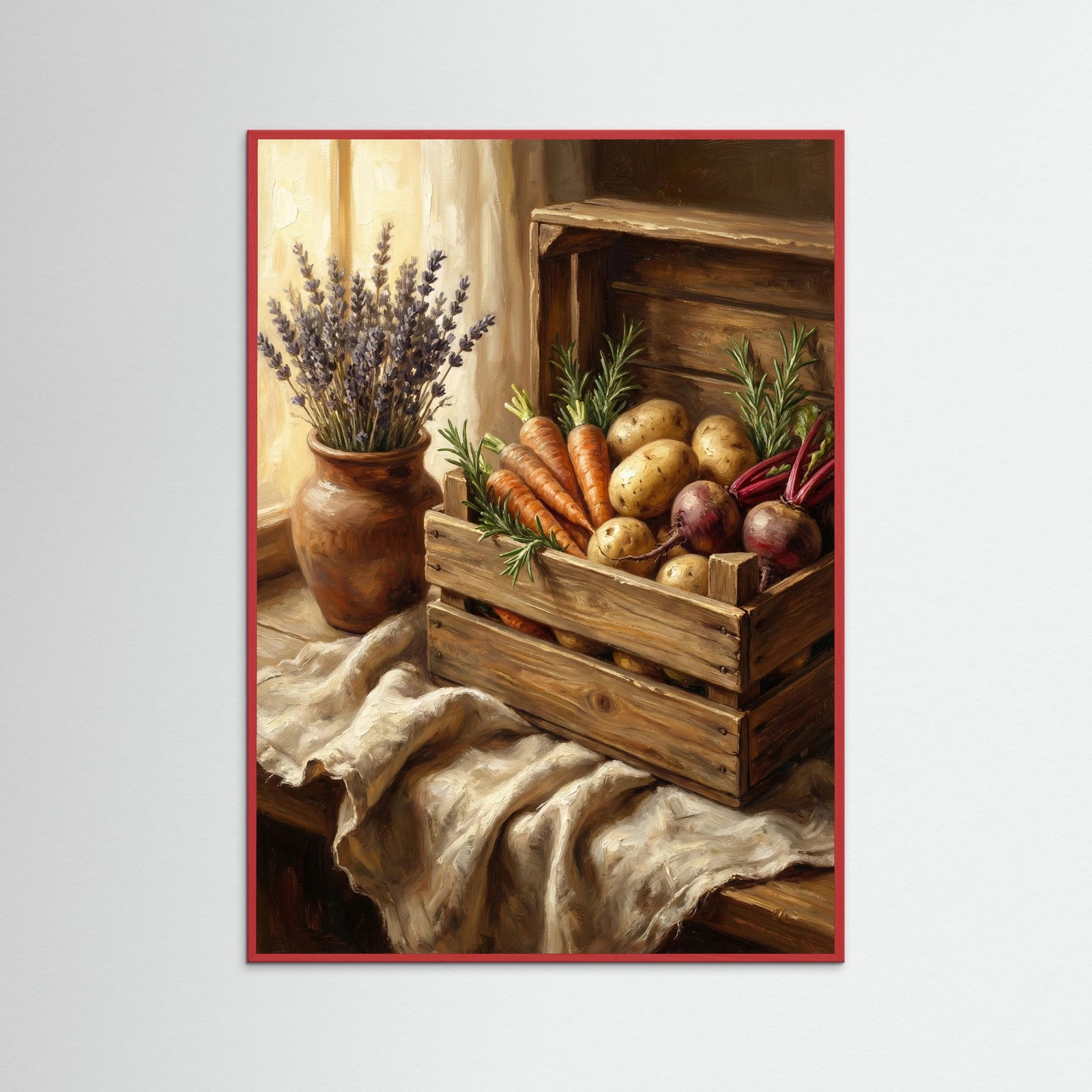 Red Wood Rustic Harvest Table