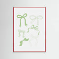 Plakat Sage Green Bows – plakat i druk artystyczny