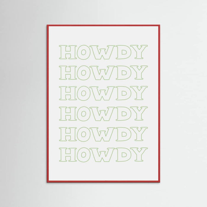 Plakat Sage Green Howdy – plakat i druk artystyczny