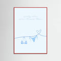 Salty Air Sun Kissed Hair Blue Bikini Poster – poster and art print