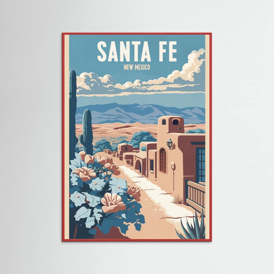Red Wood Santa Fe Poster