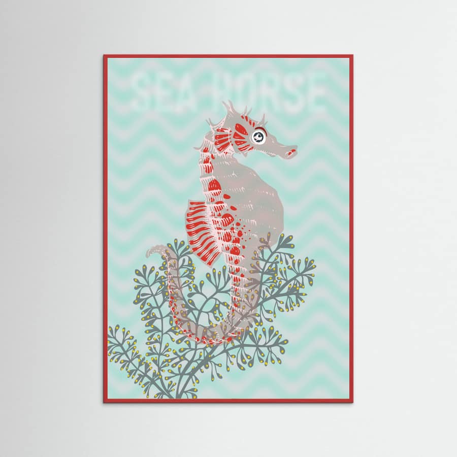 Sea life sea horse Neptune's joy Poster – poster and art print