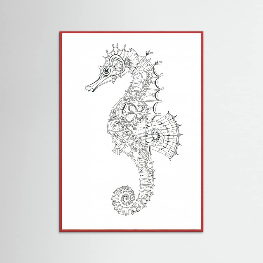 Seahorse 3 Poster – plakat og kunsttryk