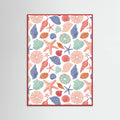 Seashells and Starfish - White Poster – poster and art print