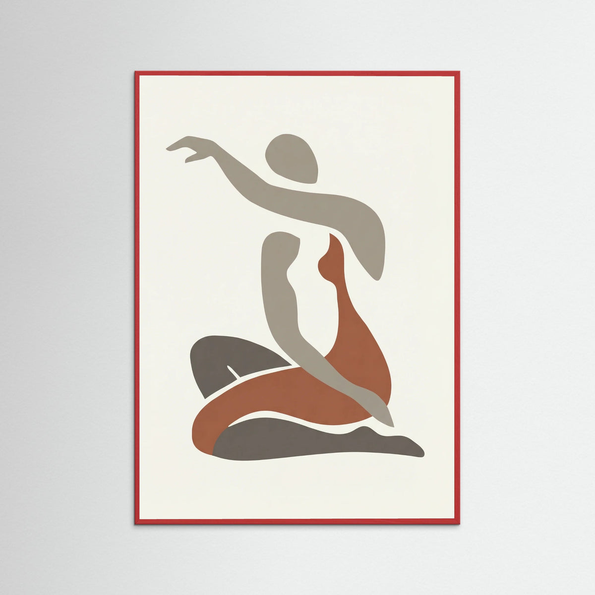 Red Wood Seated Nude