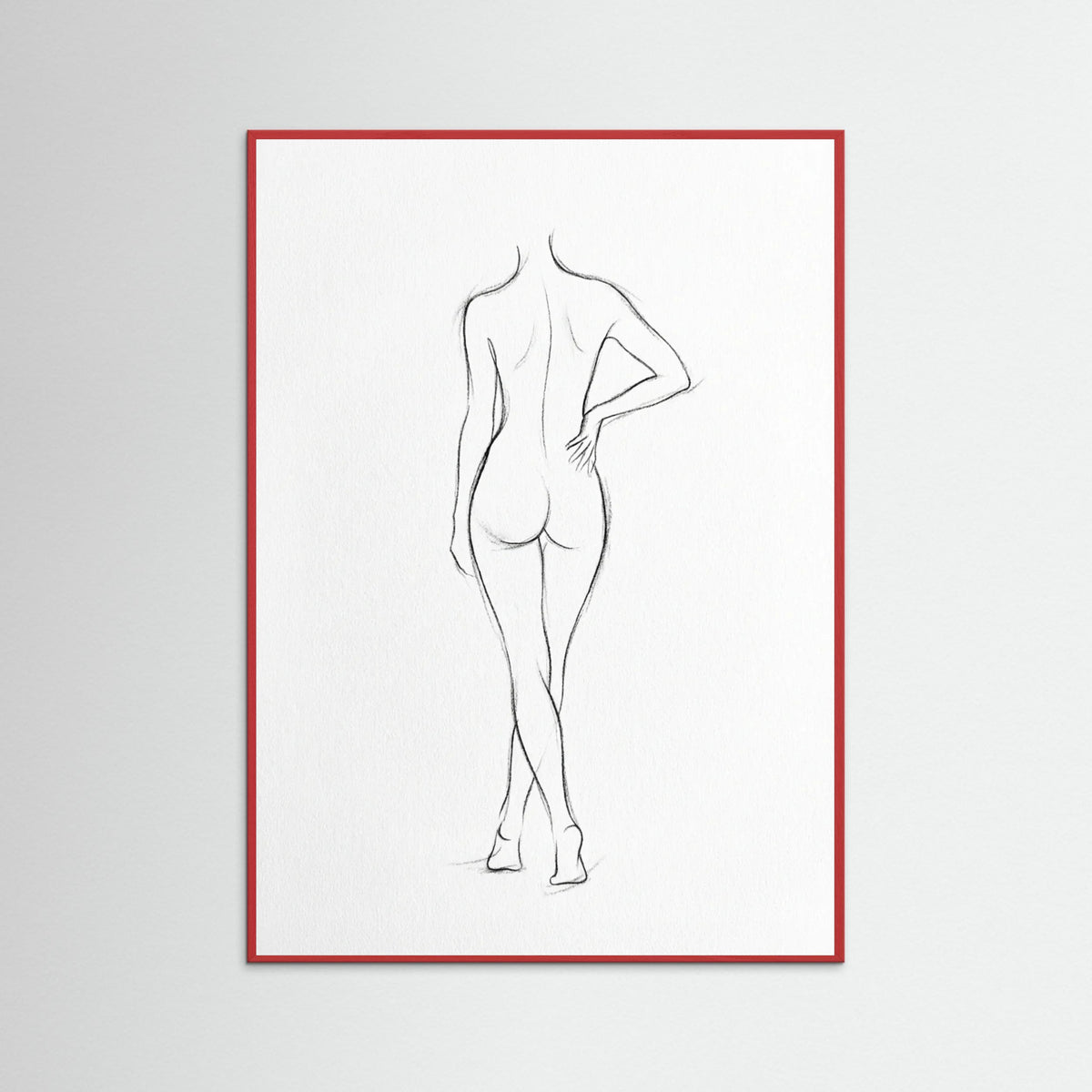 Red Wood Seated Serenity