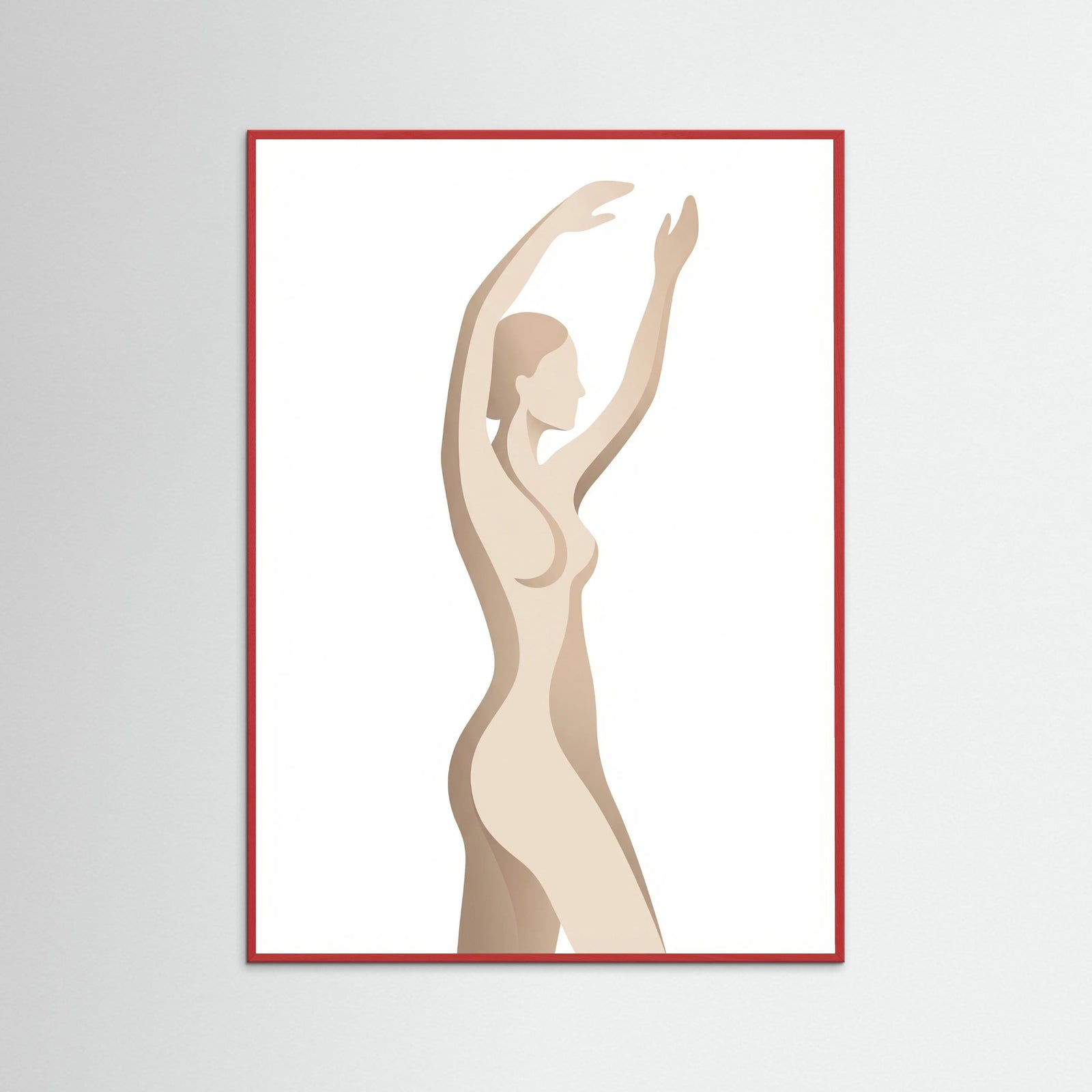 Red Wood Seated Serenity