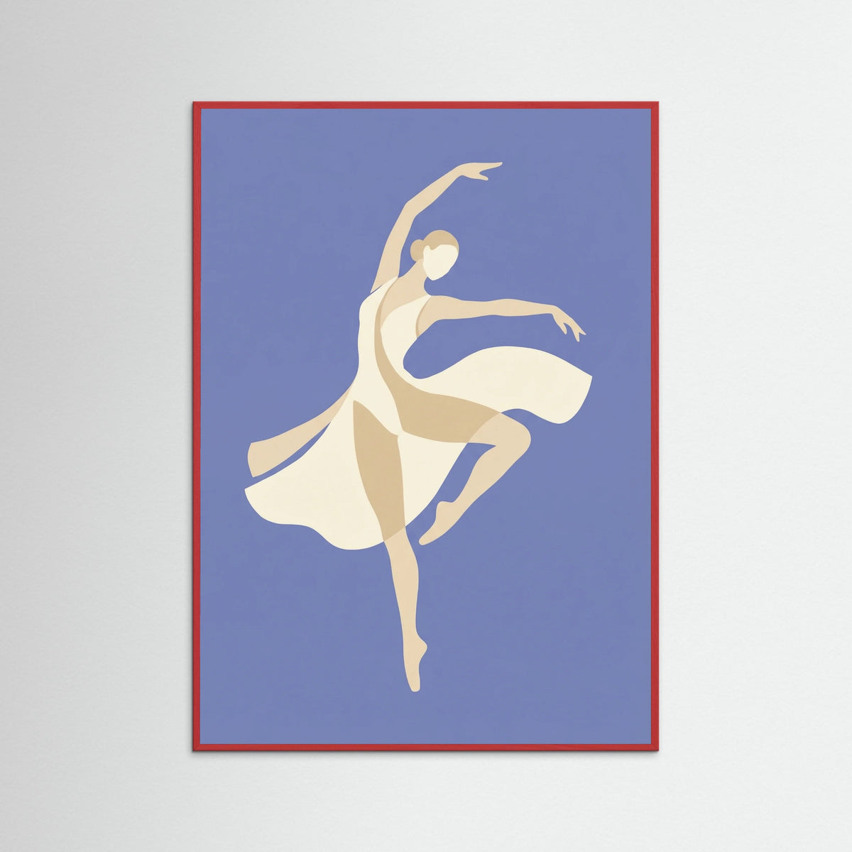 Red Wood Serene Cutout Figure