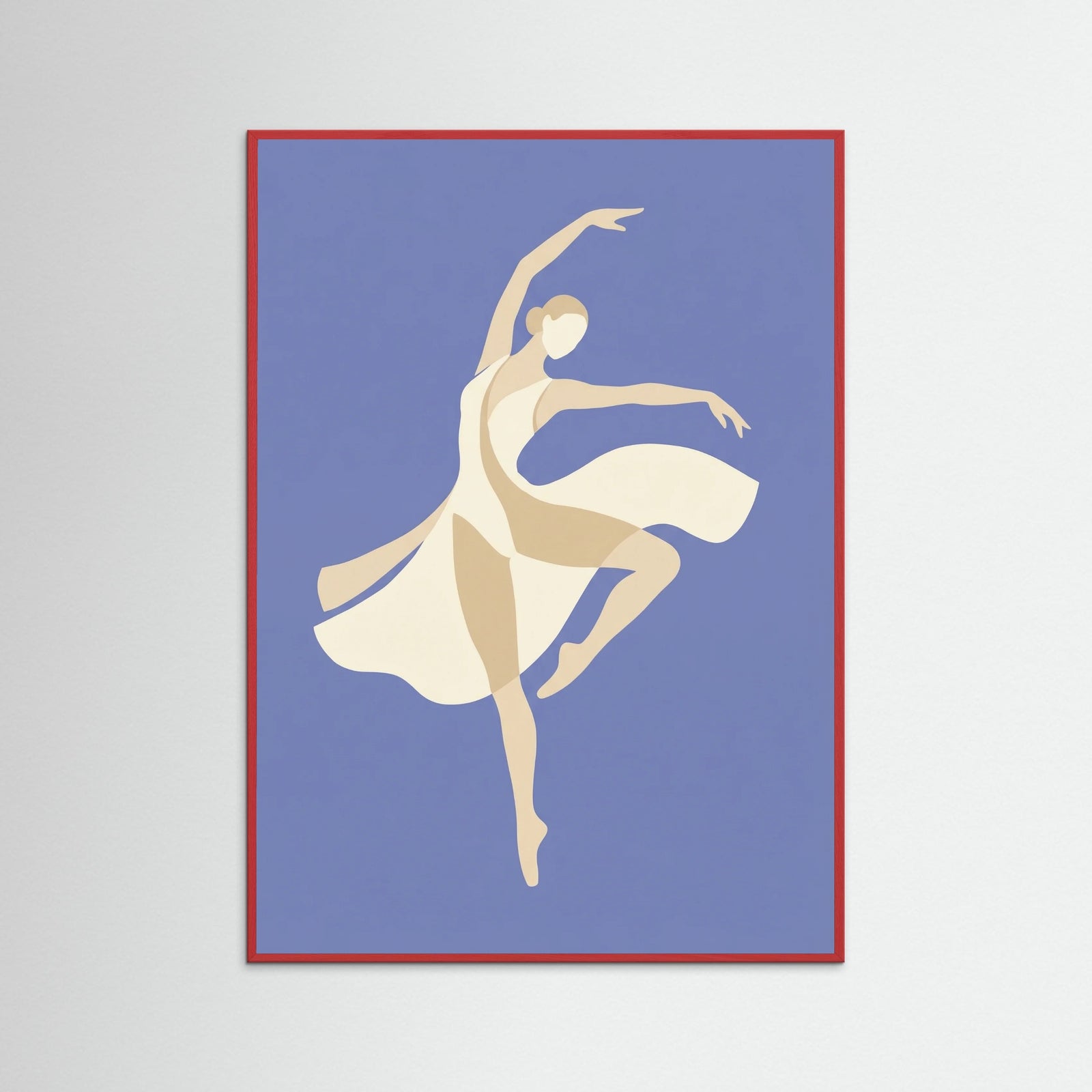 Red Wood Serene Cutout Figure