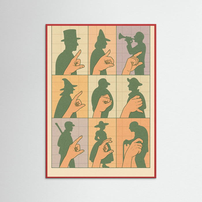 Red Wood Shadow Puppets