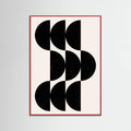 Red Wood Shape By Cats and Dotz 30 X 42 Inches Textured Black Poster