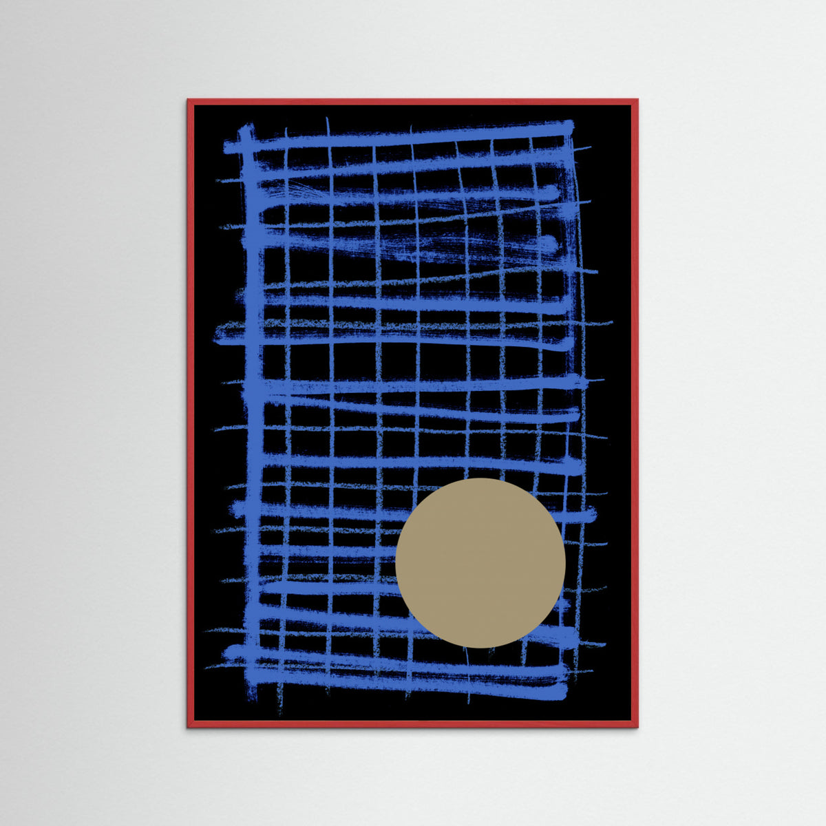 Red Wood Shape Play 10 Poster