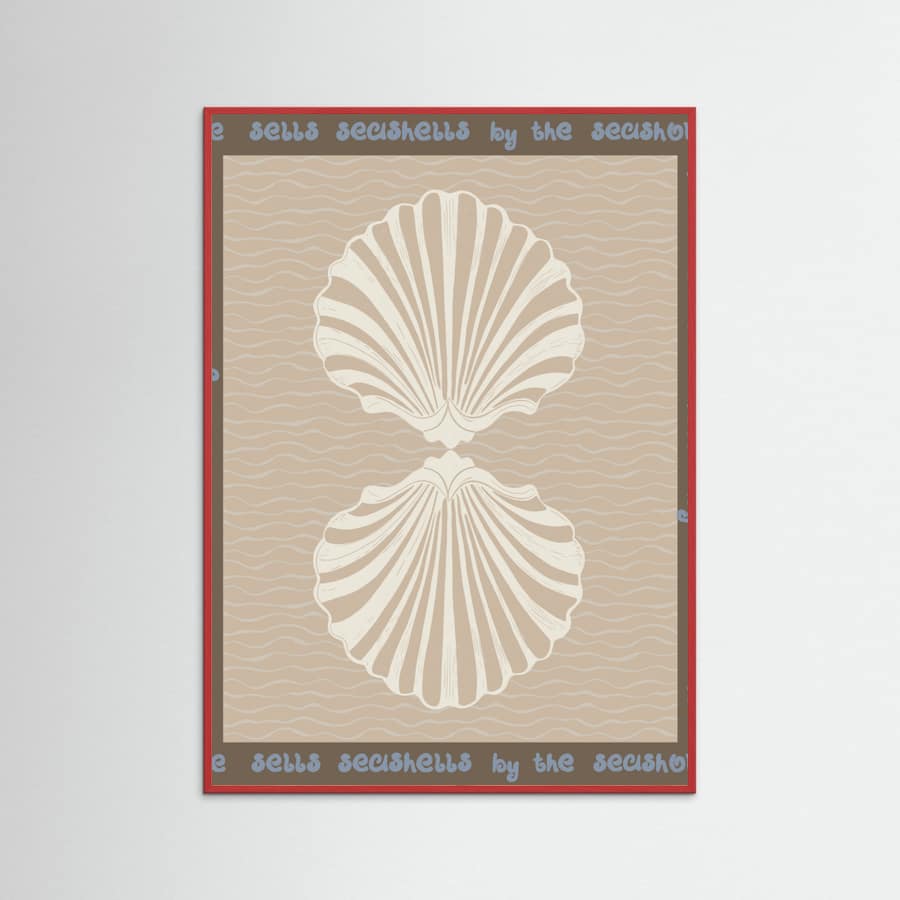 She sells seashells Poster – poster and art print