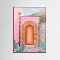 Red Wood Sicilian Arch Poster