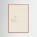 Red Wood Slumbering Feline Grace