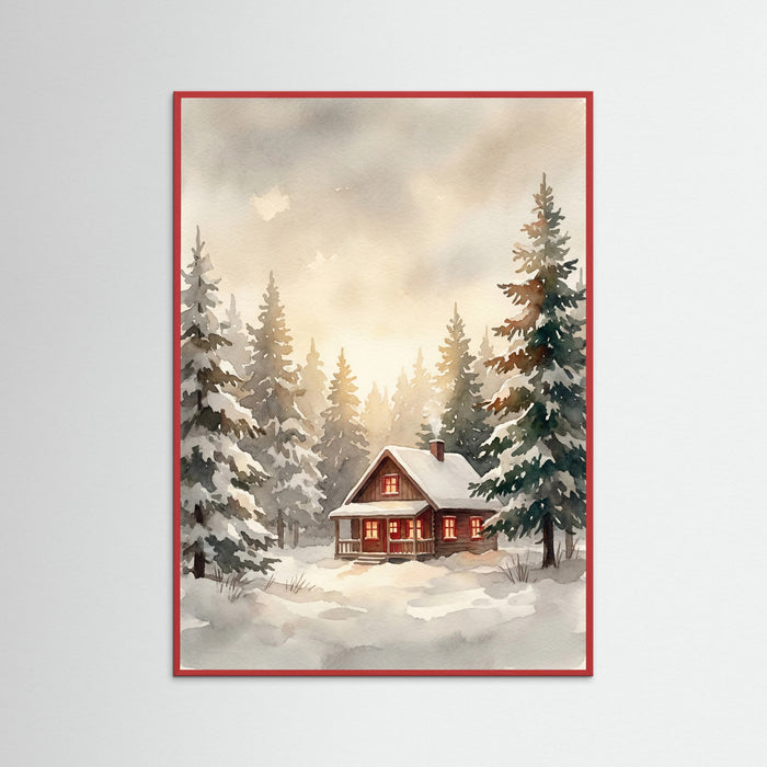 Red Wood Snowy Path