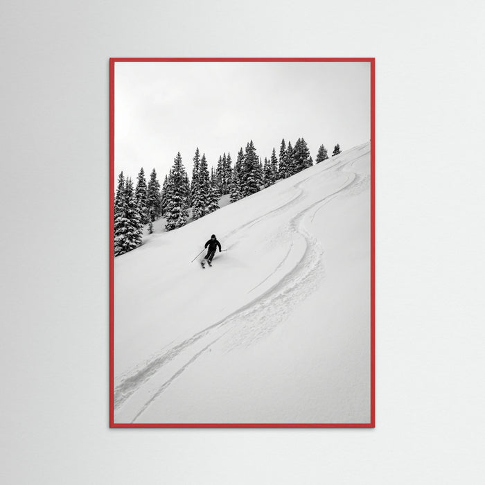 Red Wood Snowy Serenity