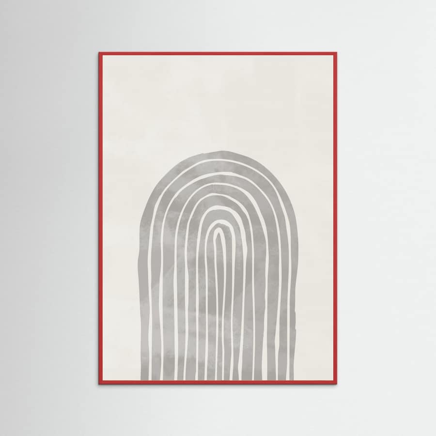 Soft Gray Rainbow Arch Poster – plakat og kunsttryk