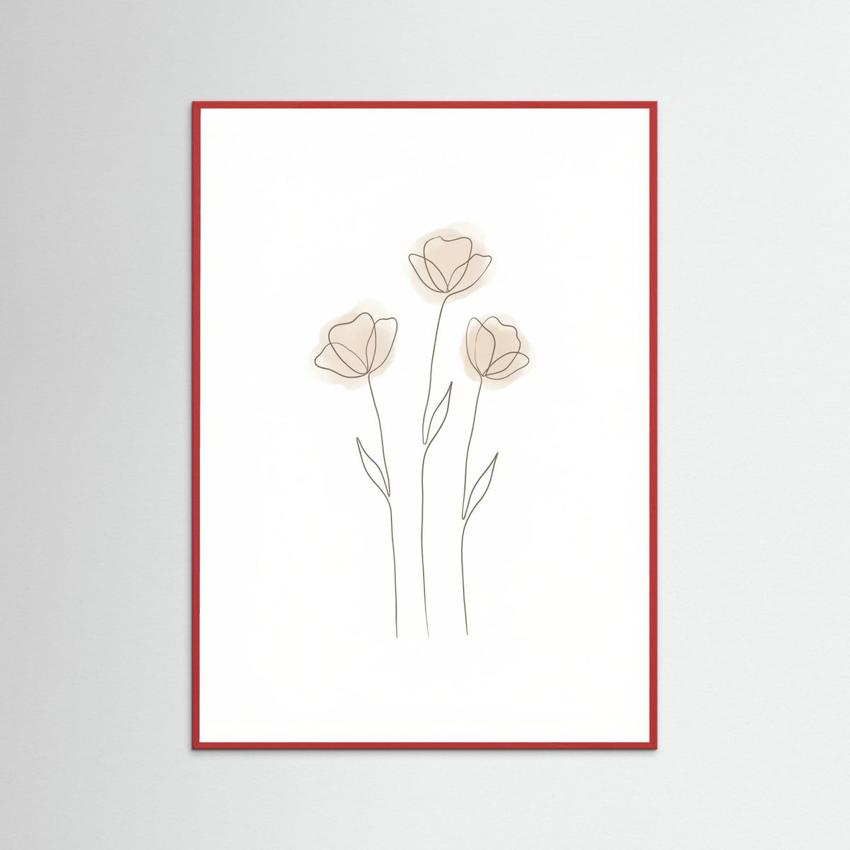 Red Wood Soft Petal Sketch