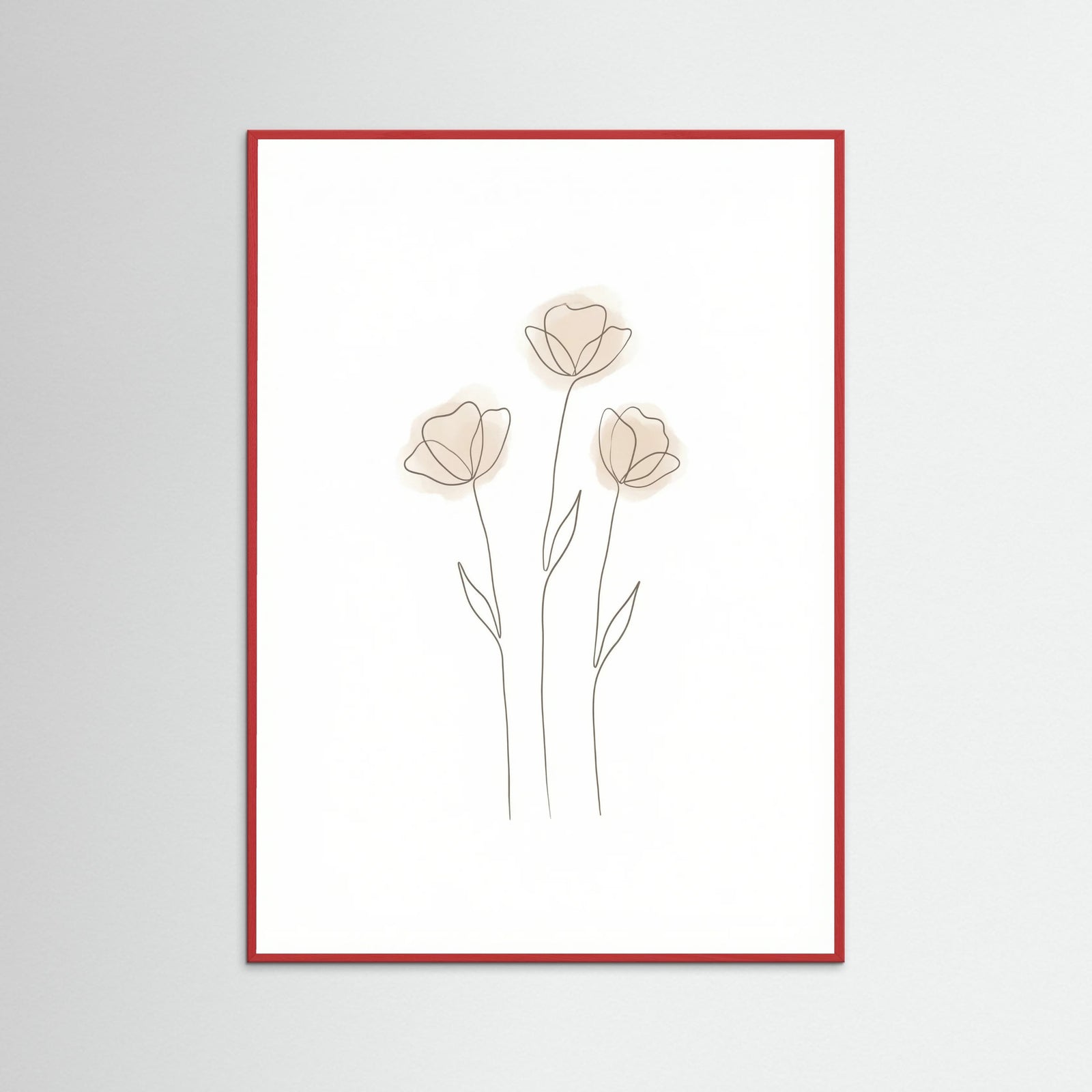 Red Wood Soft Petal Sketch