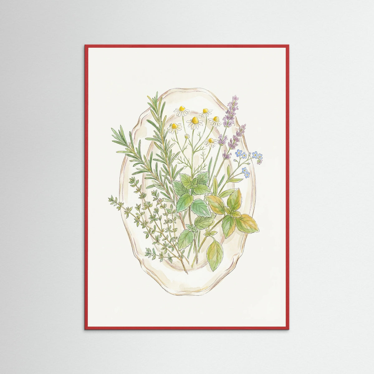 Red Wood Spring Bloom Vase