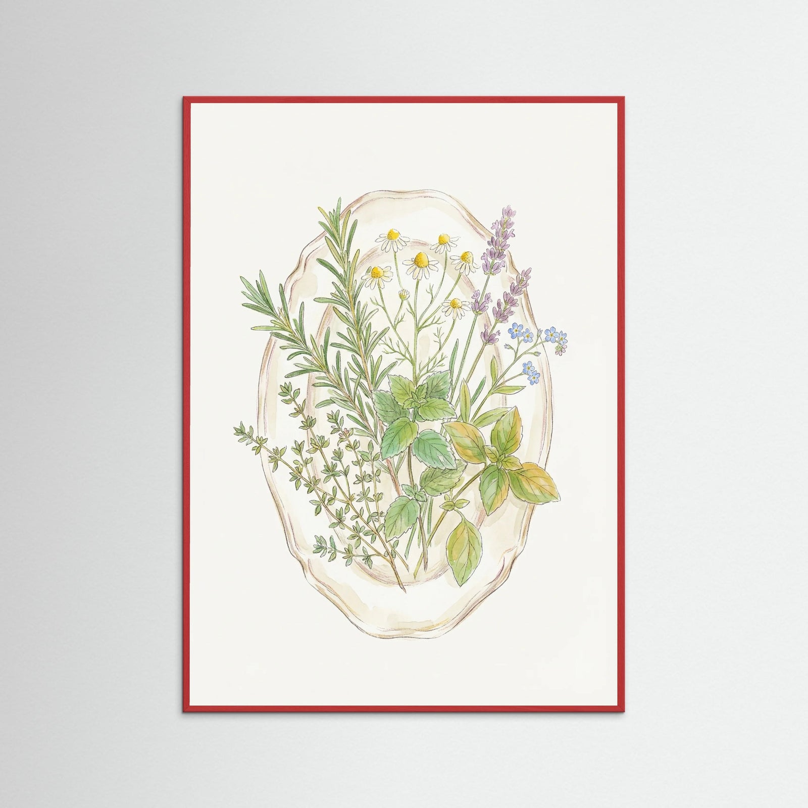 Red Wood Spring Bloom Vase