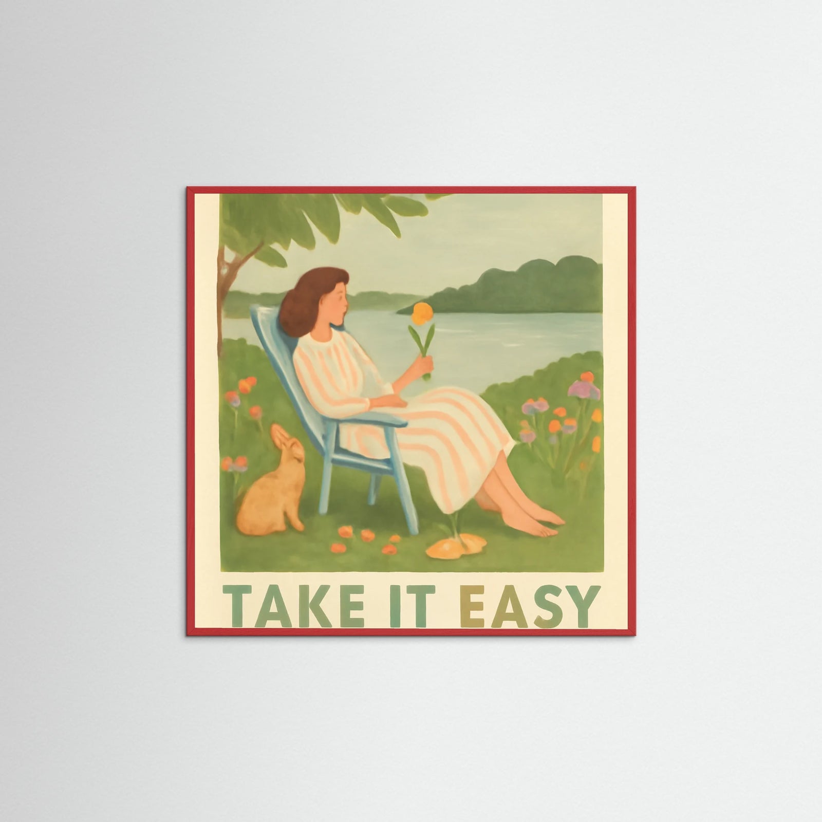 Red Wood Square Artwork 1762205192042