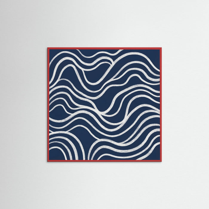Red Wood Square Blue Contours