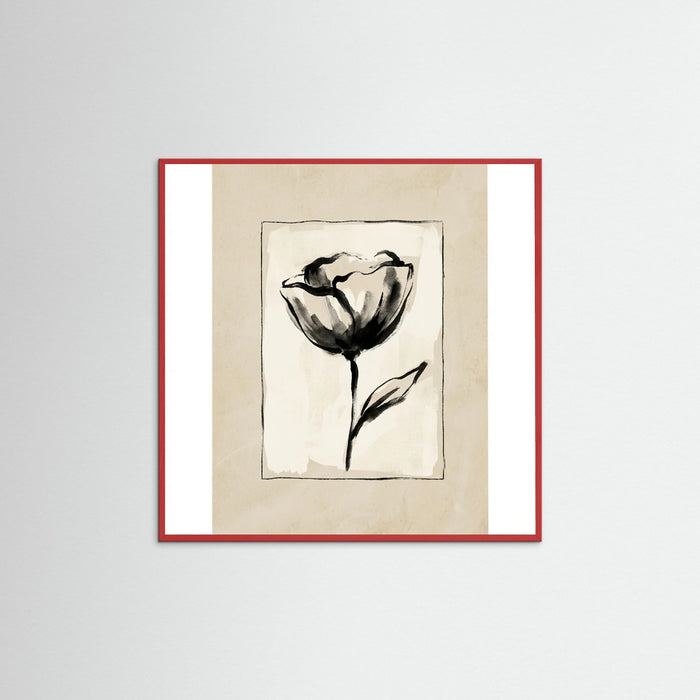 Red Wood Square Botanical Sketch