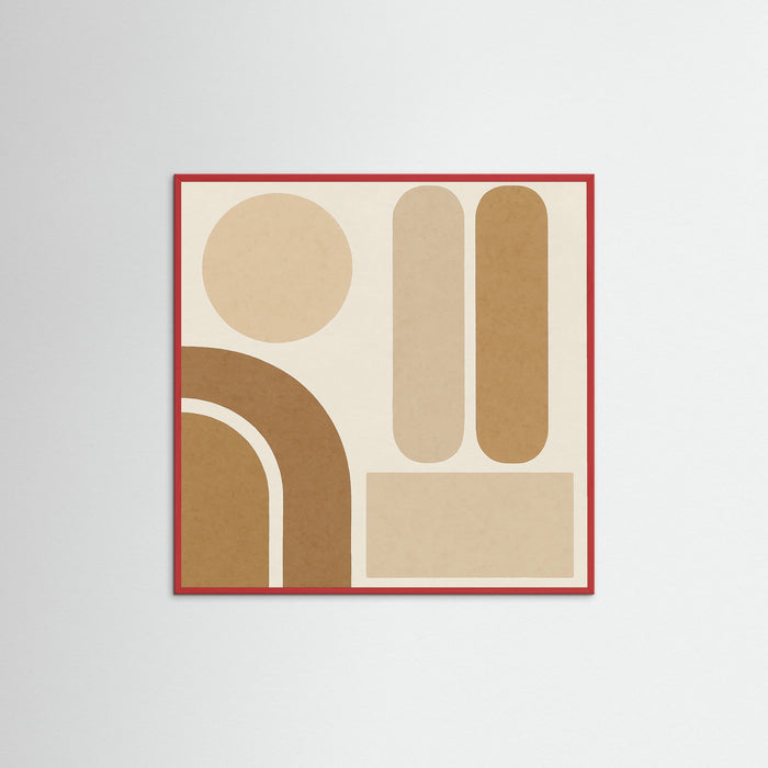 Red Wood Square Clay Contours