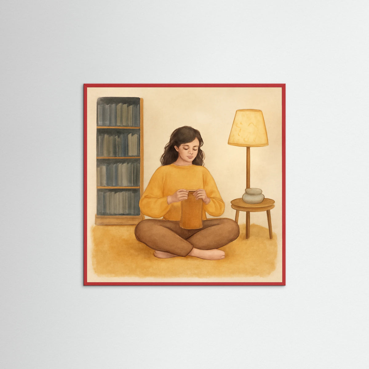 Red Wood Square Cozy Corner
