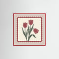 Red Wood Square Crimson Bloom