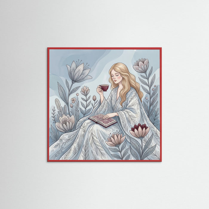 Red Wood Square Elegant Reverie