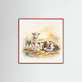 Red Wood Square Farm Animal Medley