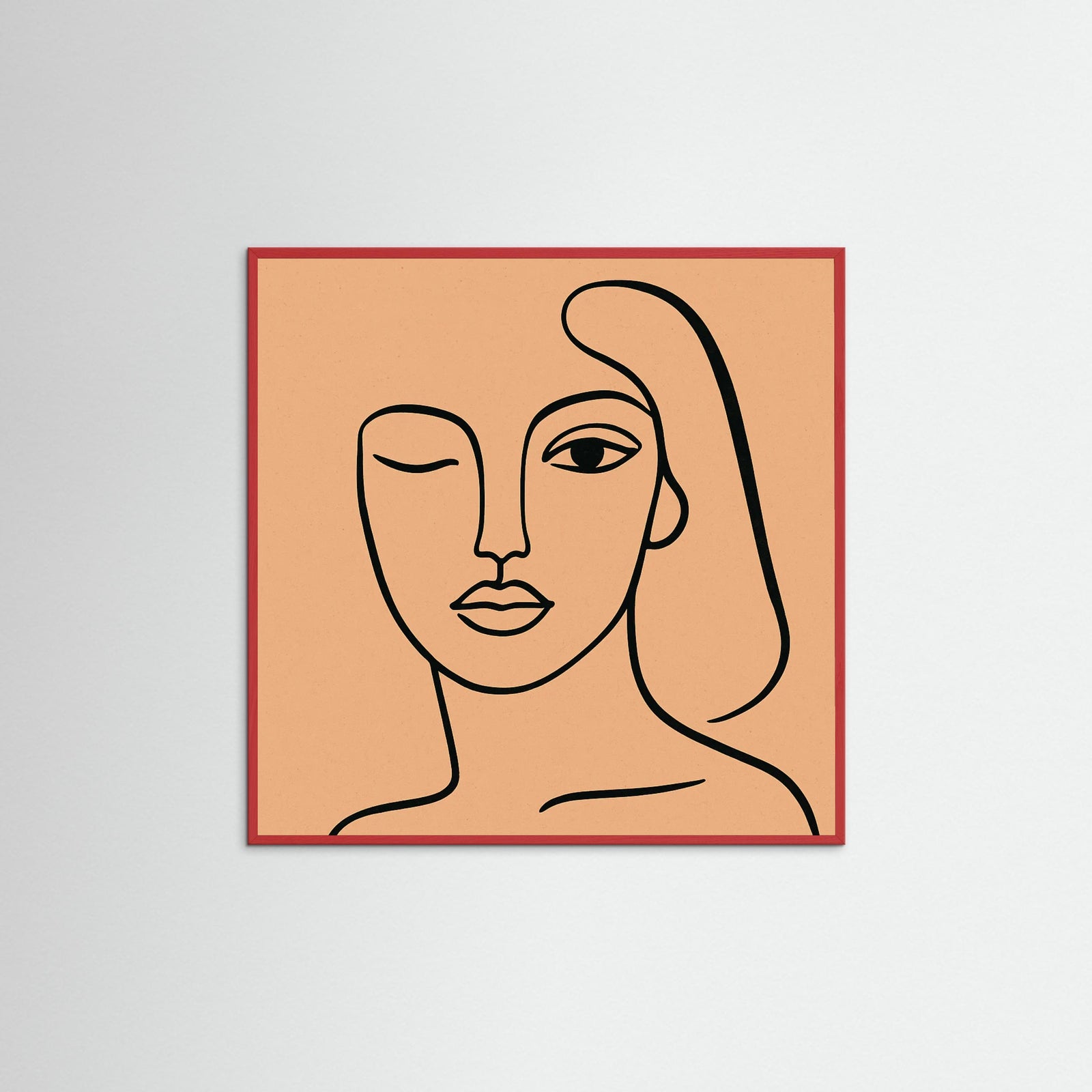 Red Wood Square Fluid Face