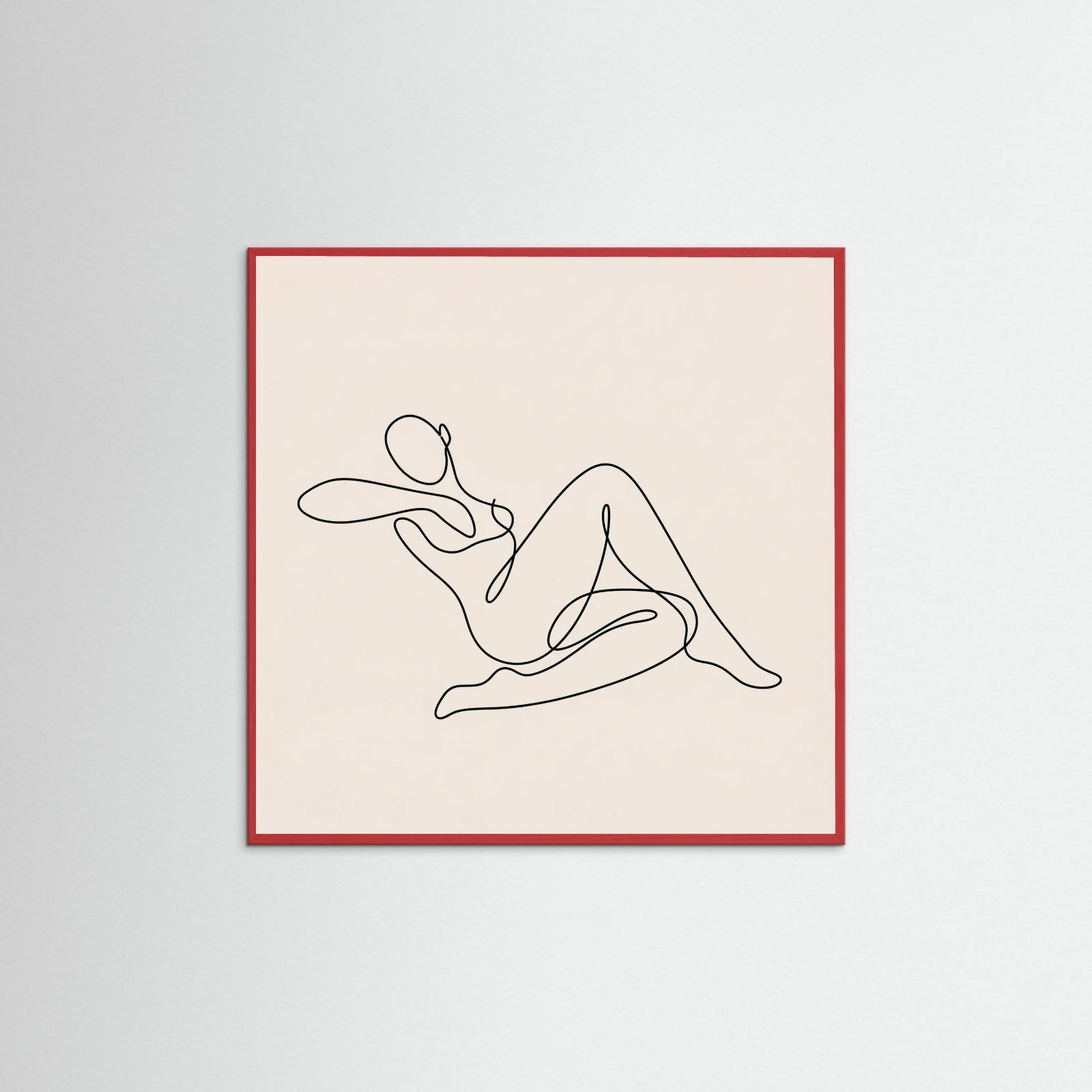 Red Wood Square Fluid Lines